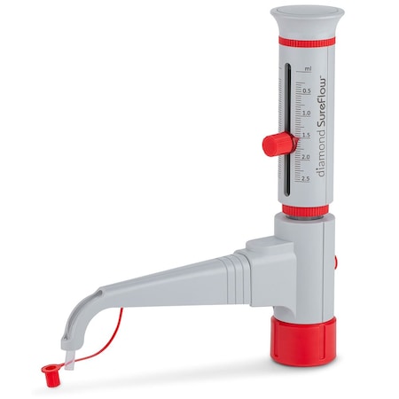 Diamond Sureflow bottle top dispenser, 0.25-2.5mL GBTD-2.5